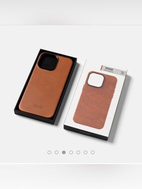 Ridge Brown Leather Phone Case for iPhone 15 Pro